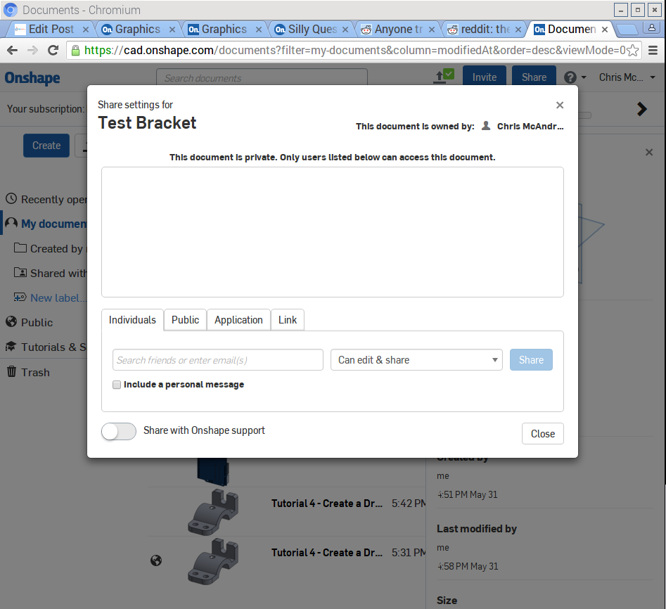 Editing file permissions for Onshape on Raspberry Pi Chormium