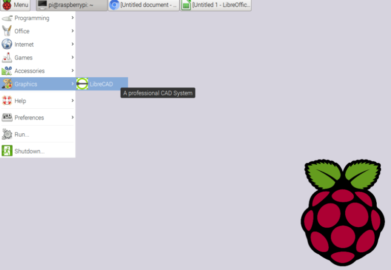 raspberry pi cad drawing